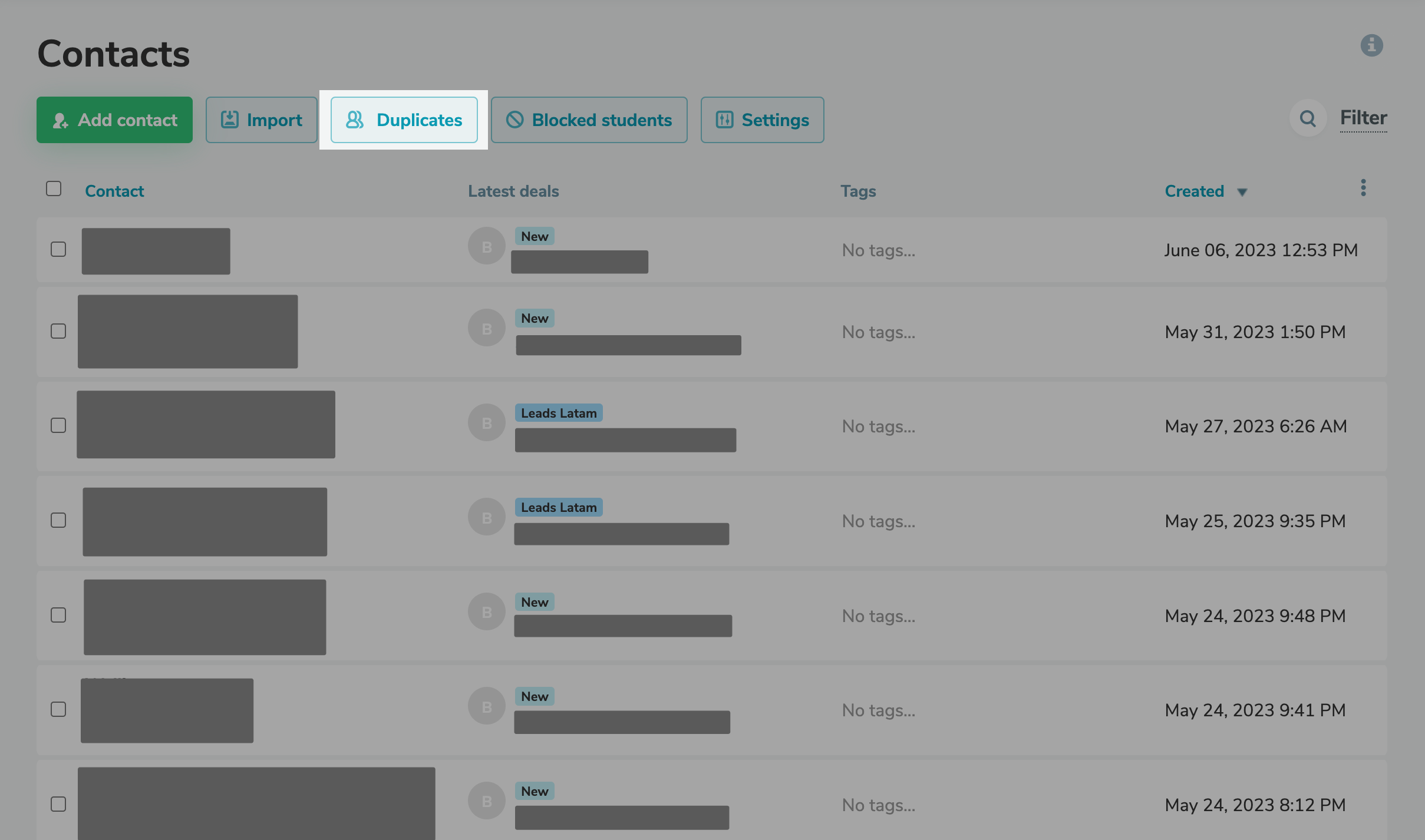 Merge duplicates in CRM