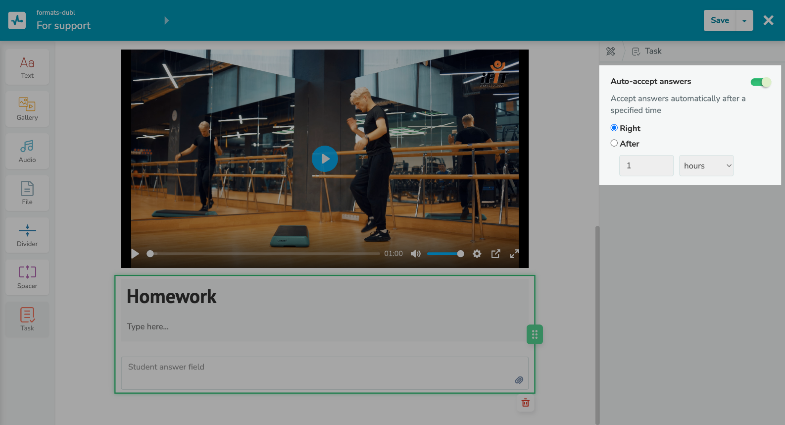 Aceptar tareas automáticamente