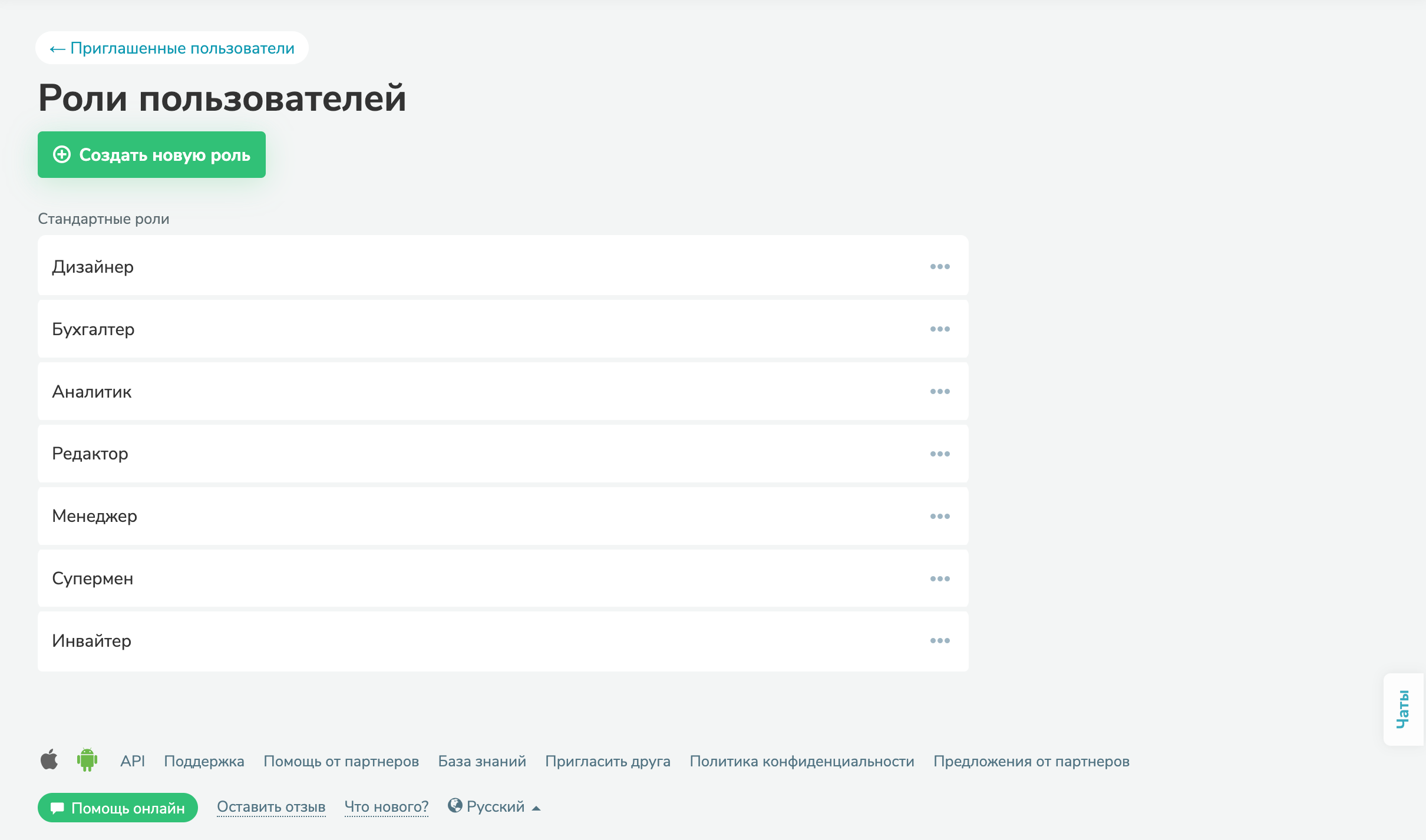 Роли пользователей