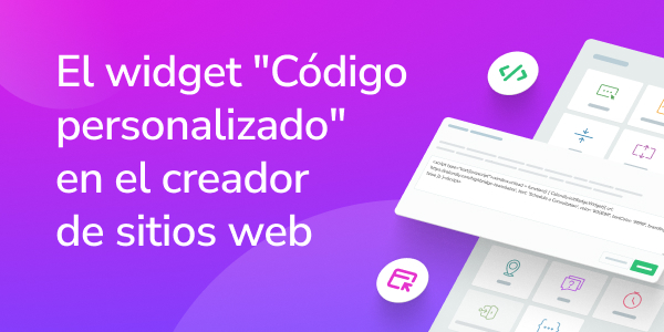 O widget "Código personalizado"
