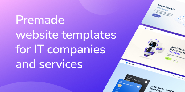 Premade website templates for IT companies and services