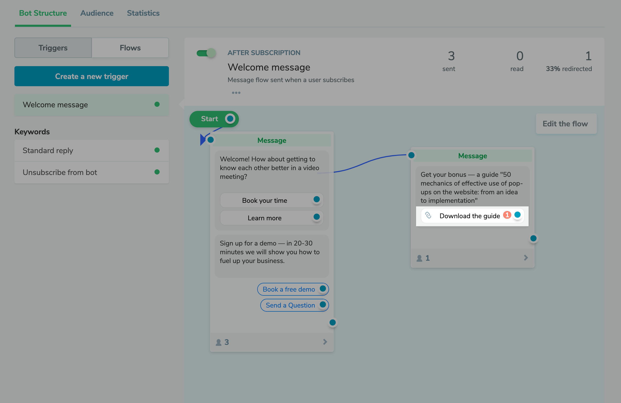 Tracking button click-throughs