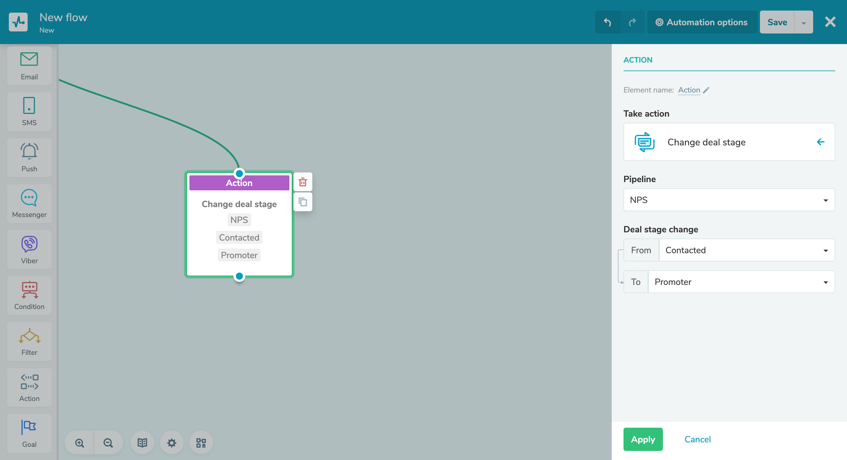 Automated deal status change in your CRM system 