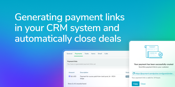 Generate payment links in CRM