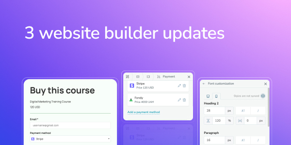 3 website builder updates 