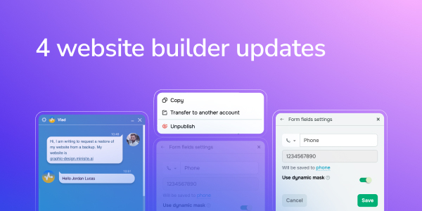 4 website builder updates