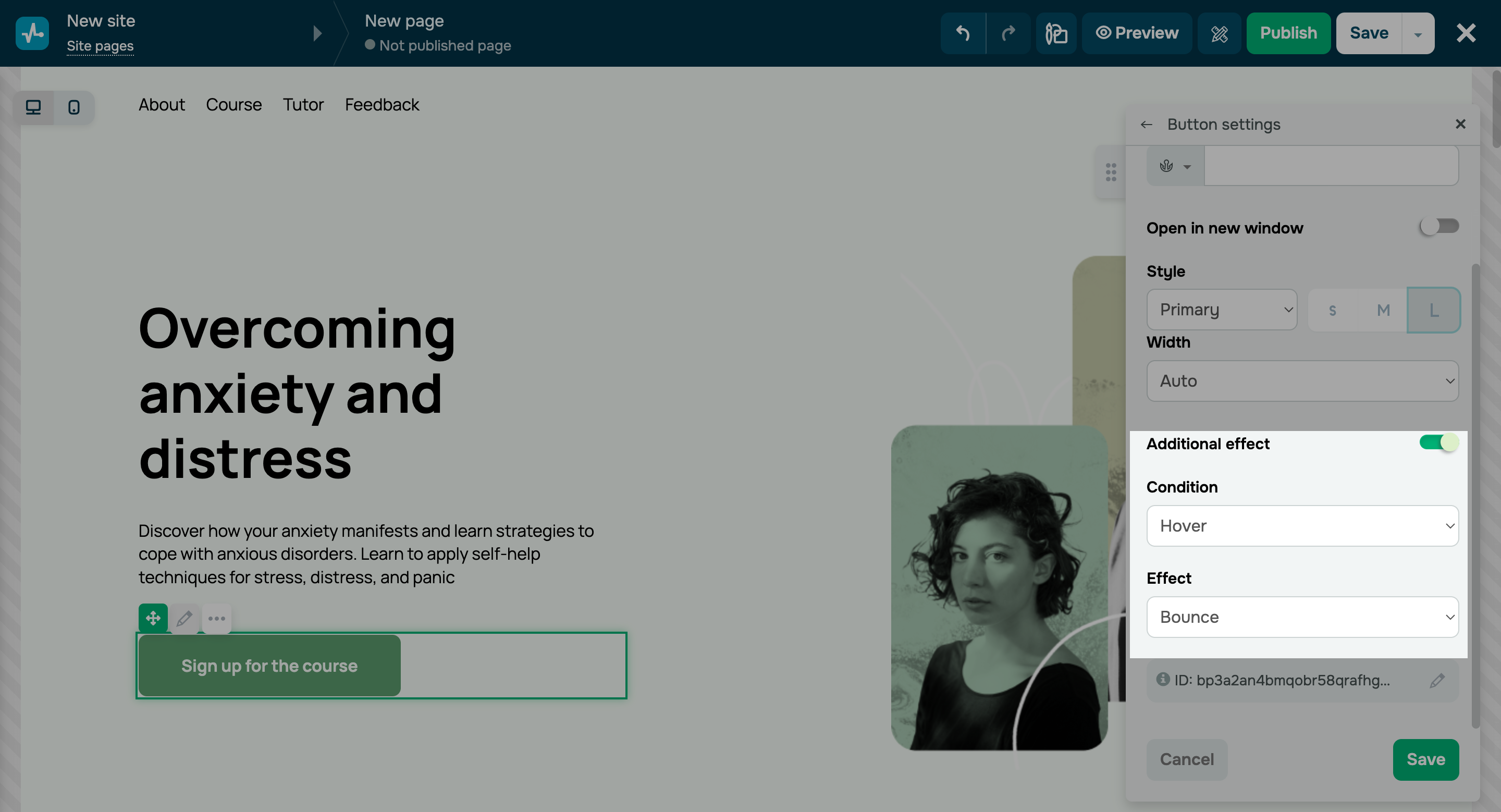 New button hover effects