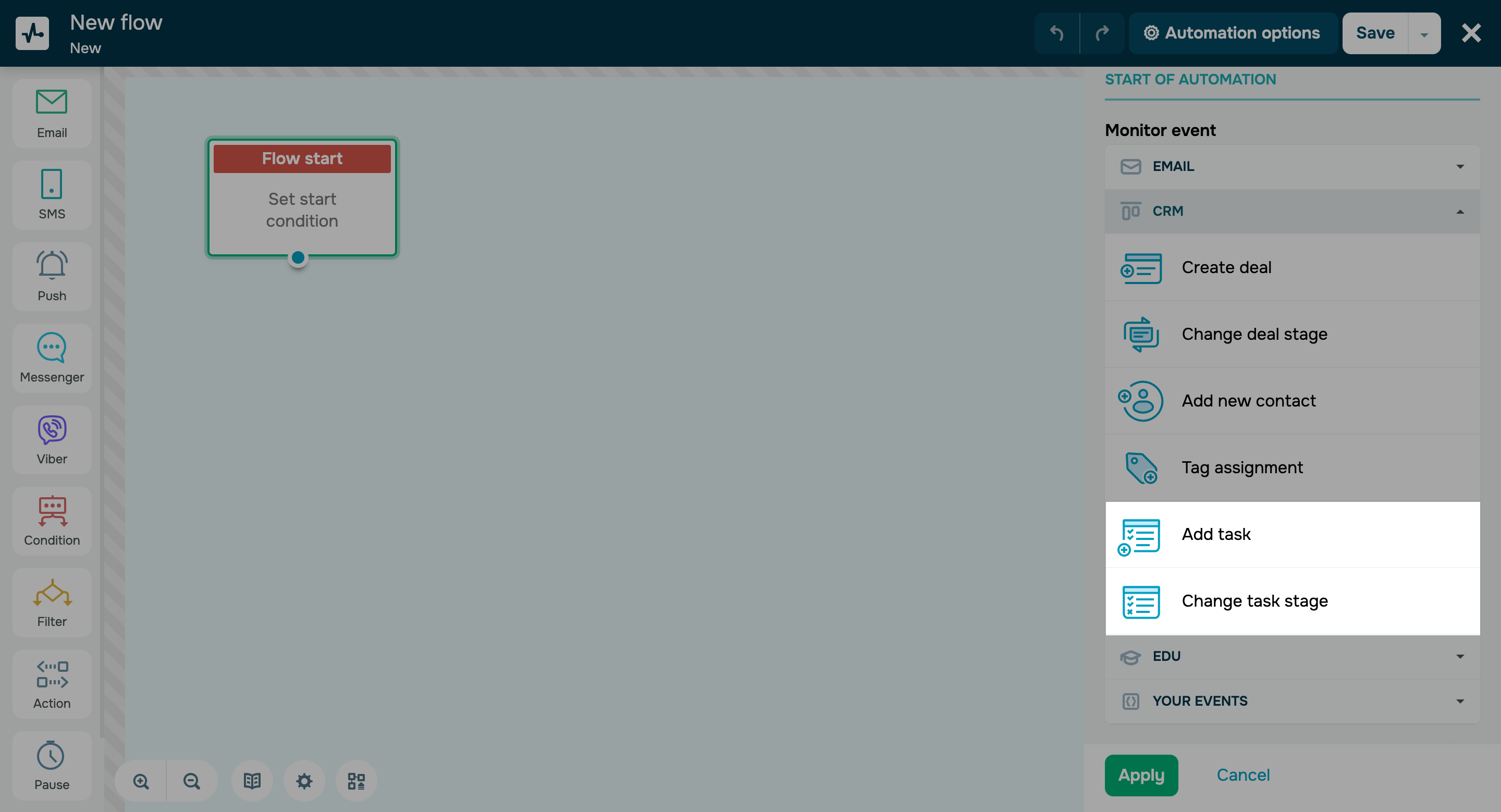New triggers in our CRM system