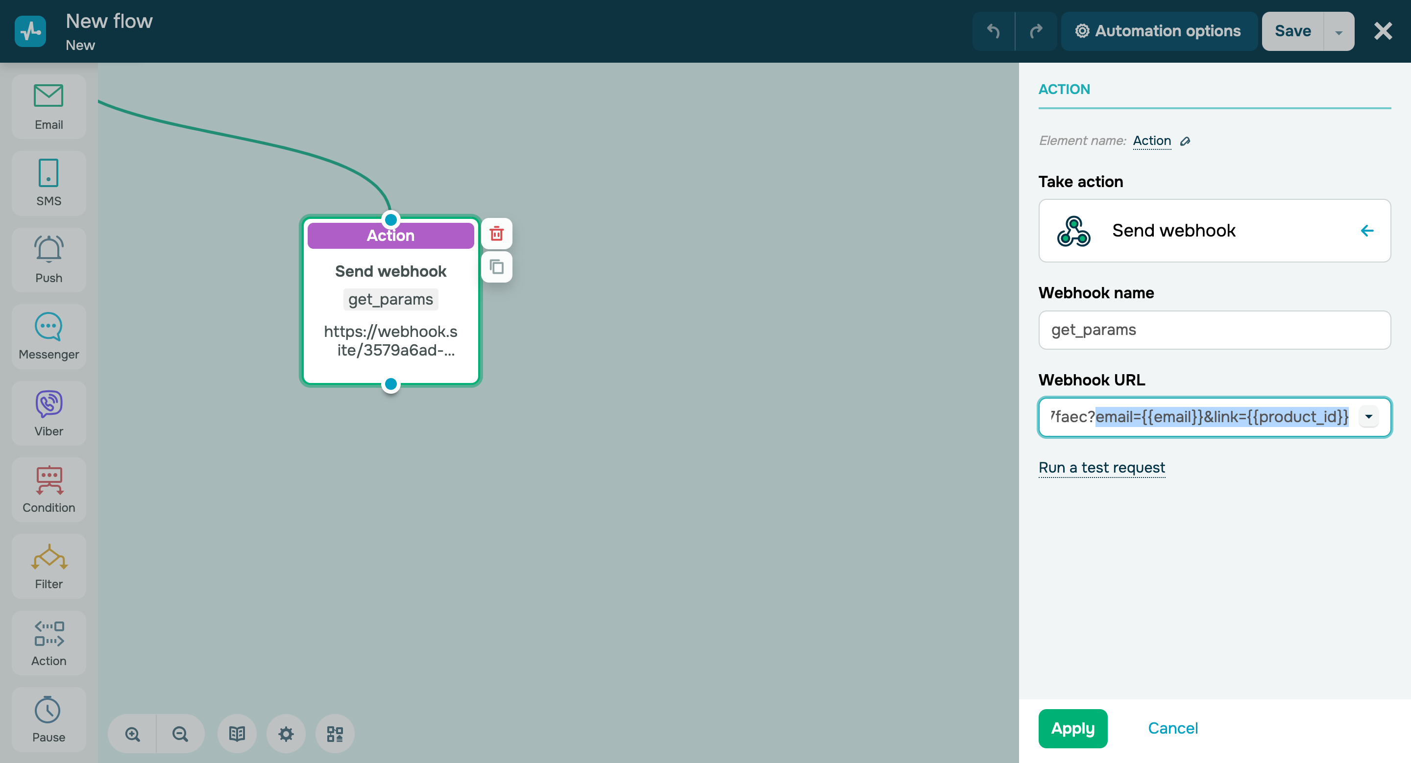 Pass custom variables to your webhooks through GET parameters