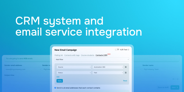 CRM system and email service integration