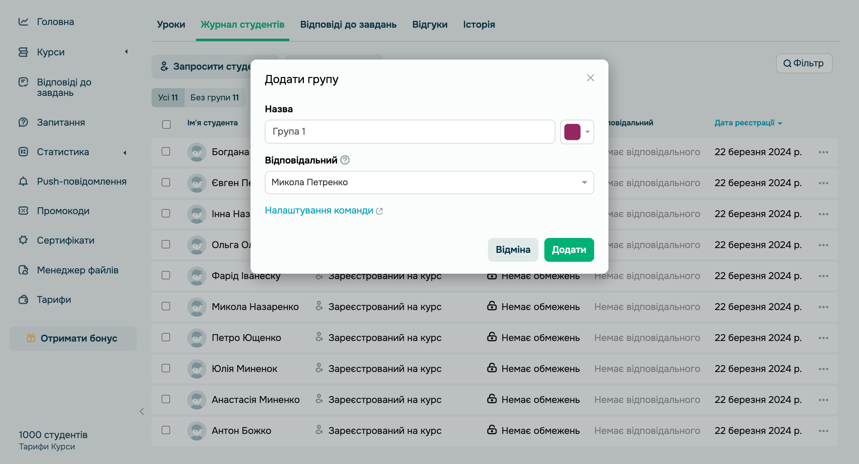 Групи студентів