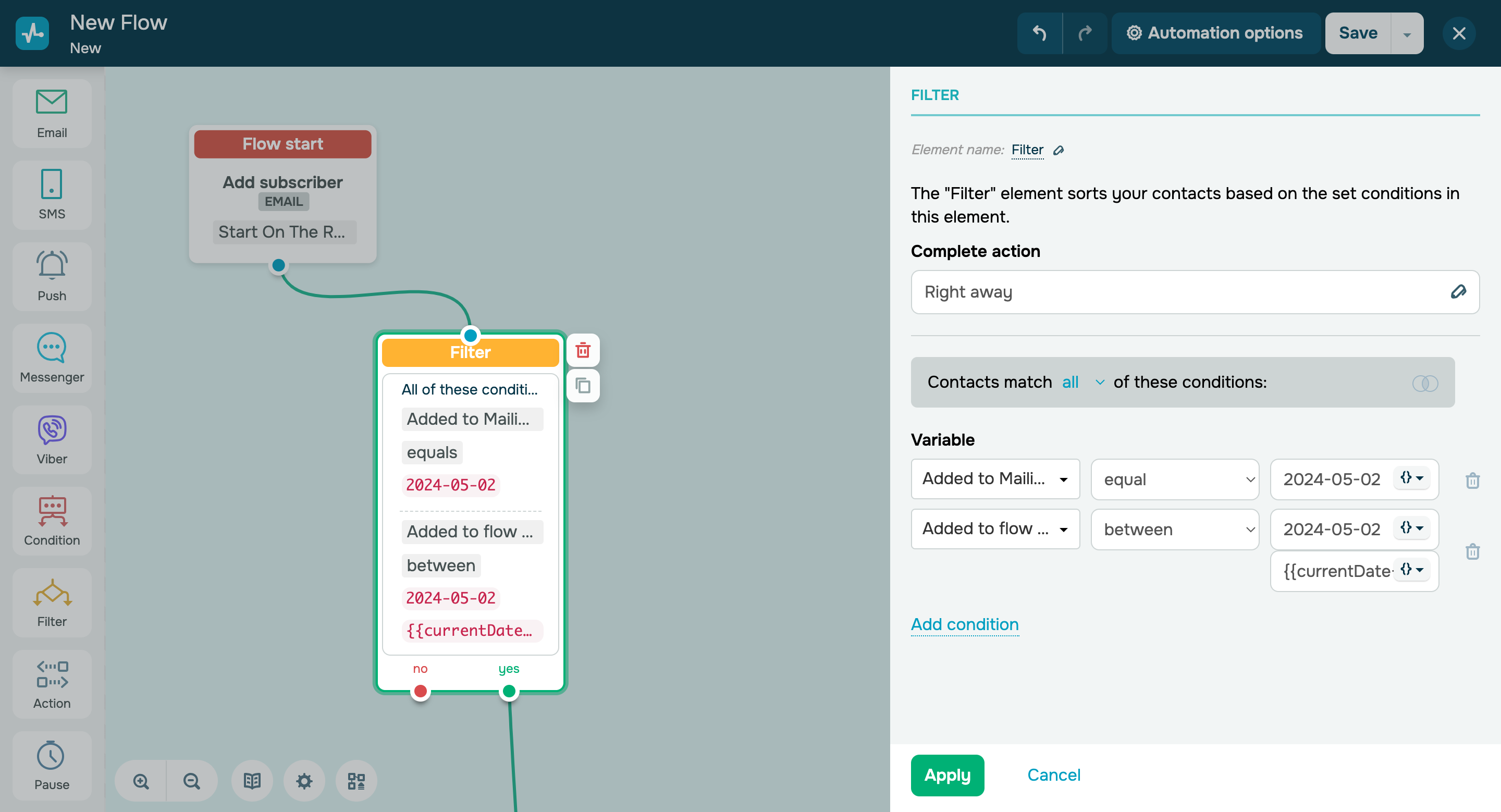 Новые фильтры по дате добавления в книгу и в цепочку