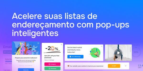 Acelere suas listas de endereçamento com pop-ups inteligentes