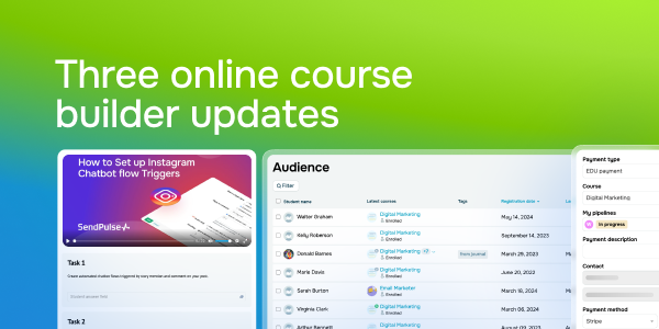 Three online course builder updates