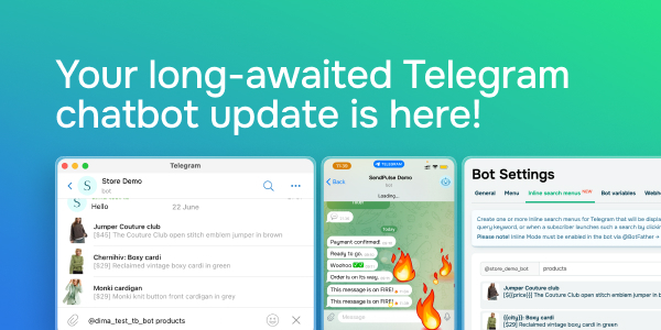Your long-awaited Telegram chatbot update  is here!