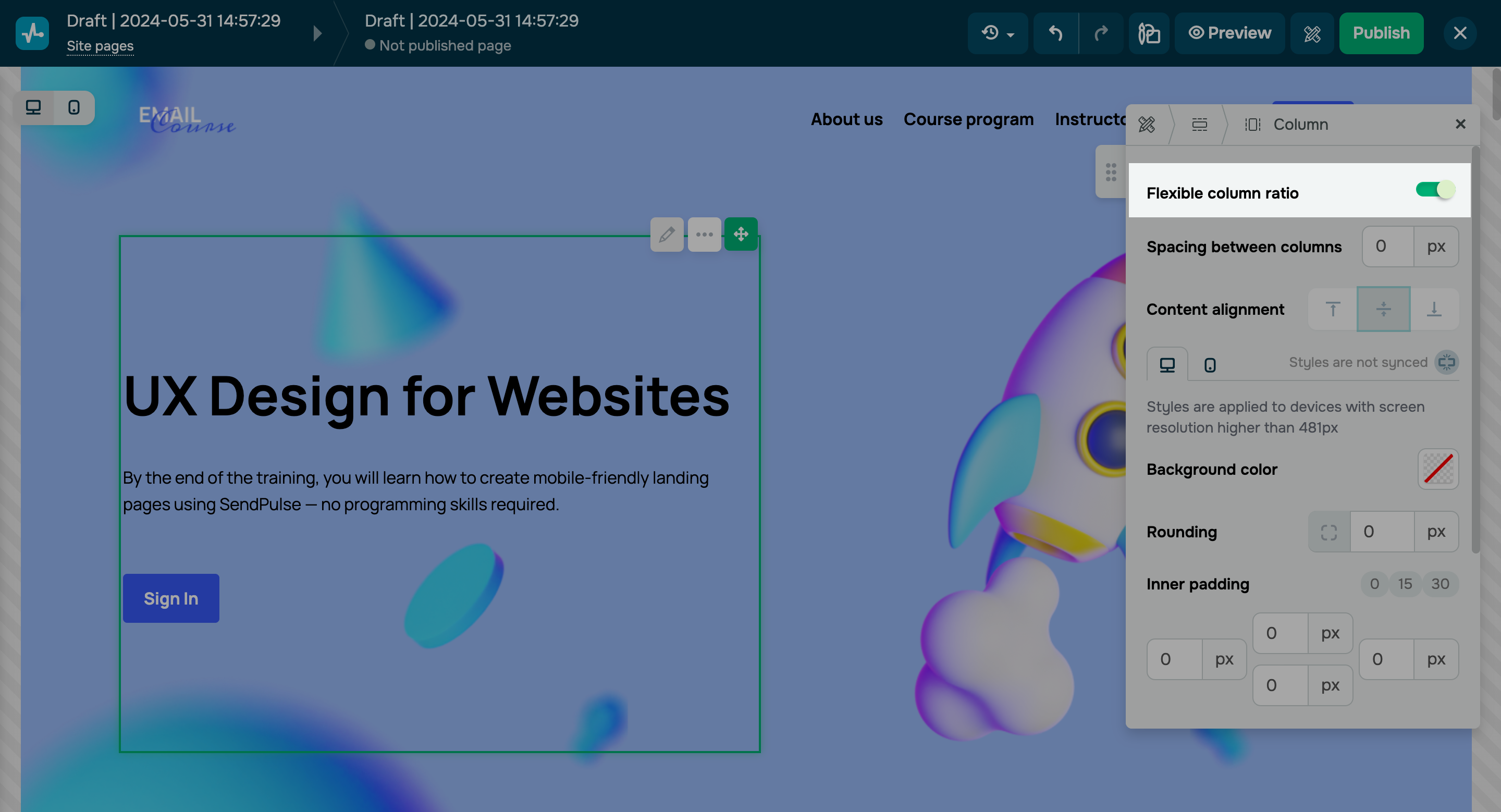 Set up your own Facebook Pixel event in our website builder