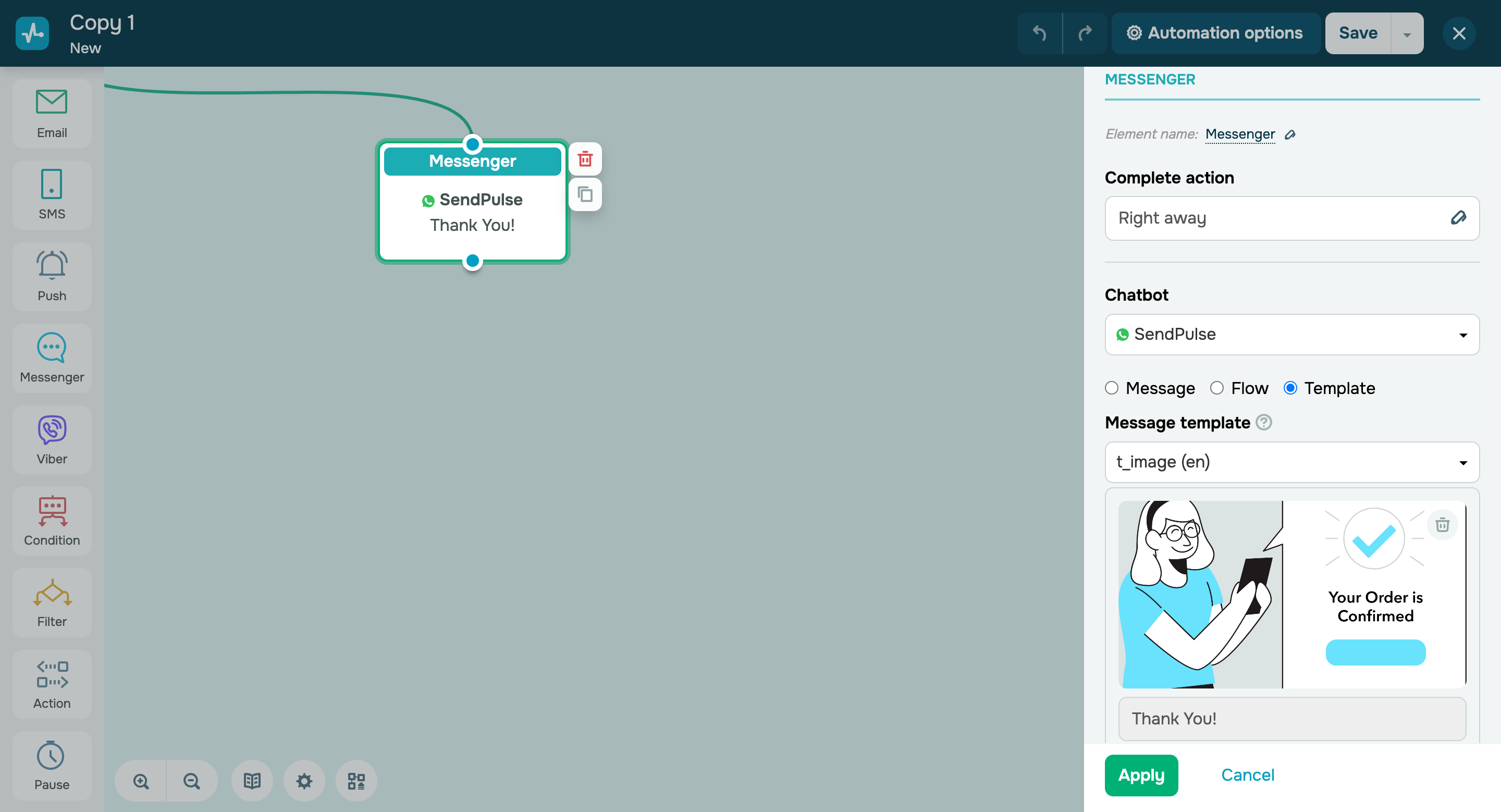 WhatsApp templates with dynamic content