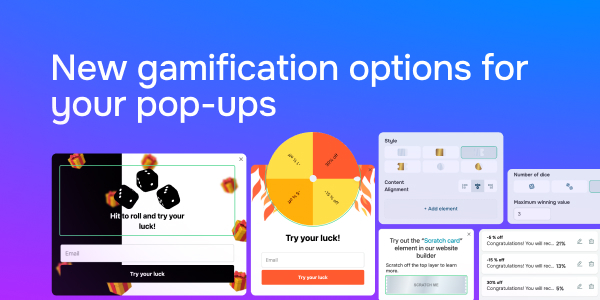 New gamification options for your pop-ups