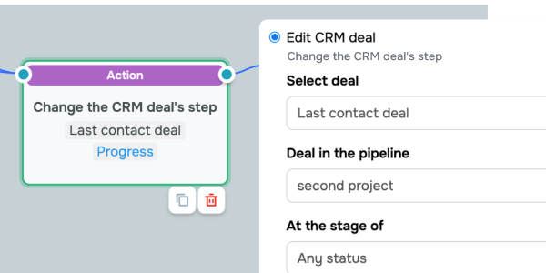Edit deals created in other chatbot flows