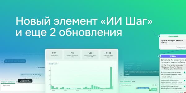 Новый элемент «ИИ Шаг» и еще 2 обновления