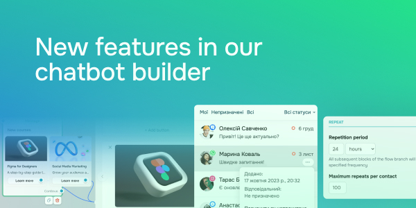 New features in our chatbot builder