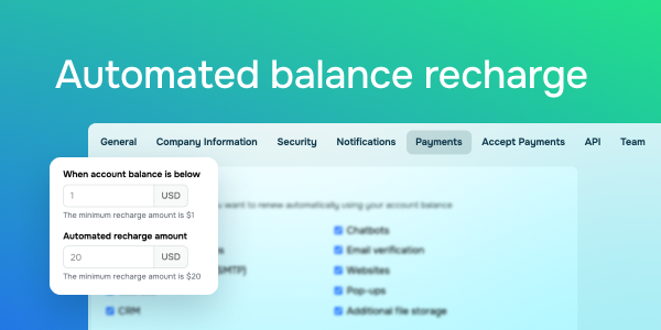 Automated balance recharge