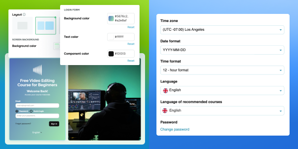 Enjoy advanced course settings